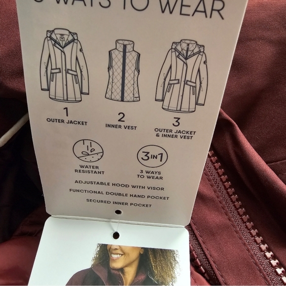 Lands' End  Ladies' 3-in-1 Systems Rain System Vest-Jacket nwt - Picture 9 of 11